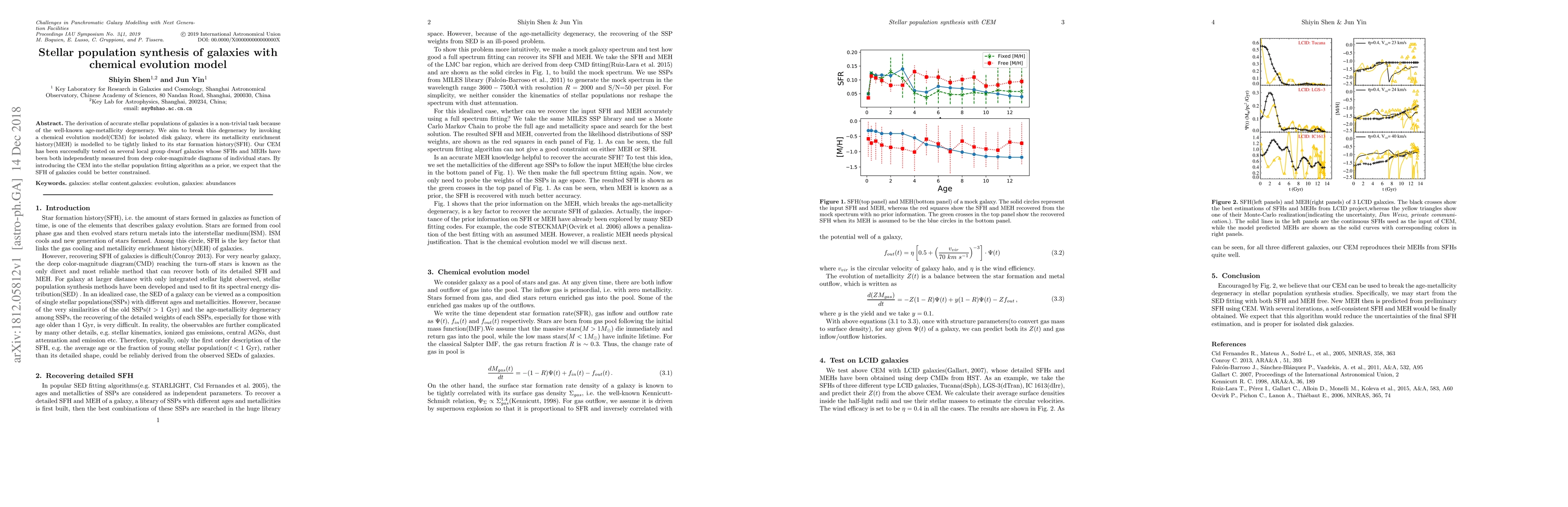 Thumbnail for Stellar population synthesis of galaxies with chemical evolution model