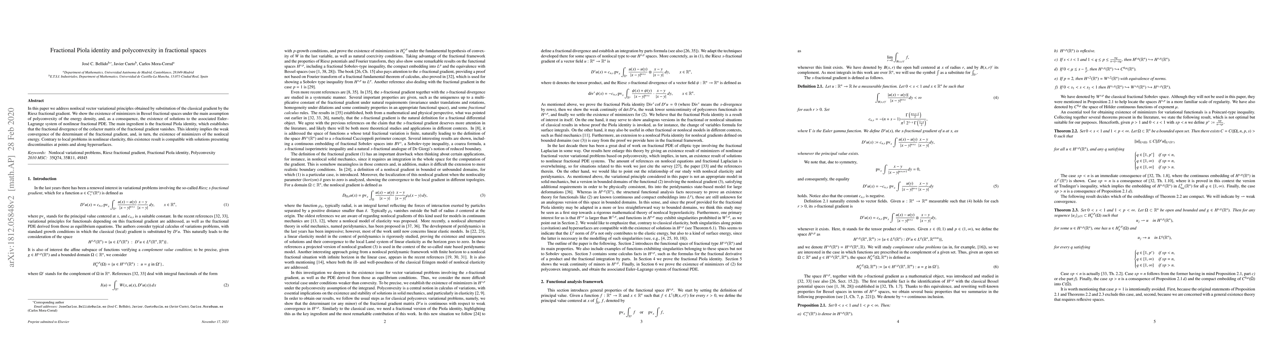 Thumbnail for Fractional Piola identity and polyconvexity in fractional spaces