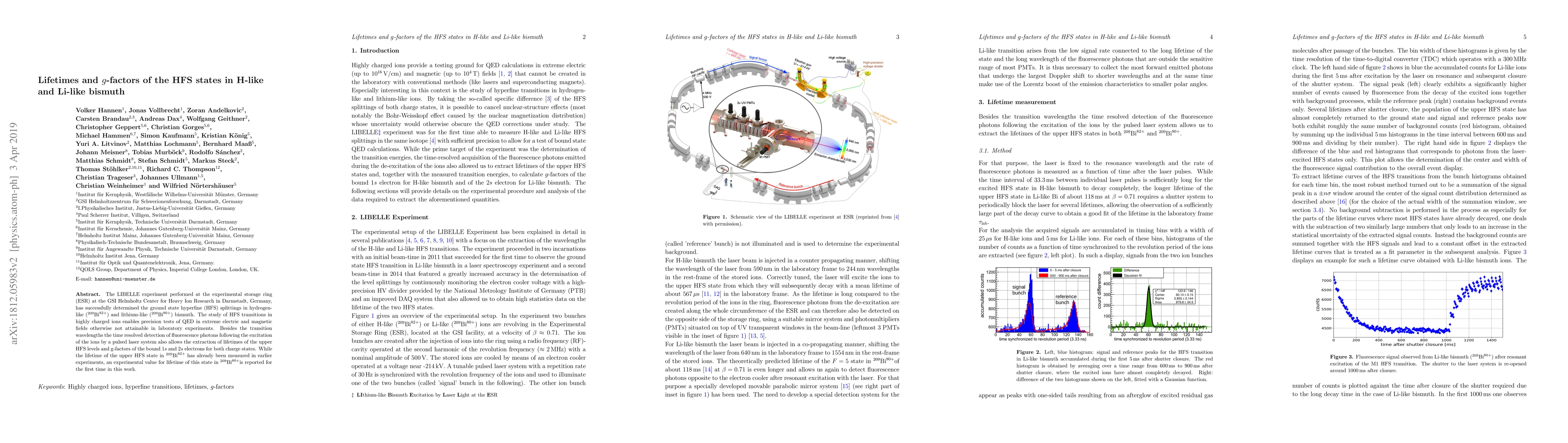 Thumbnail for Lifetimes and g-factors of the HFS states in H-like and Li-like bismuth