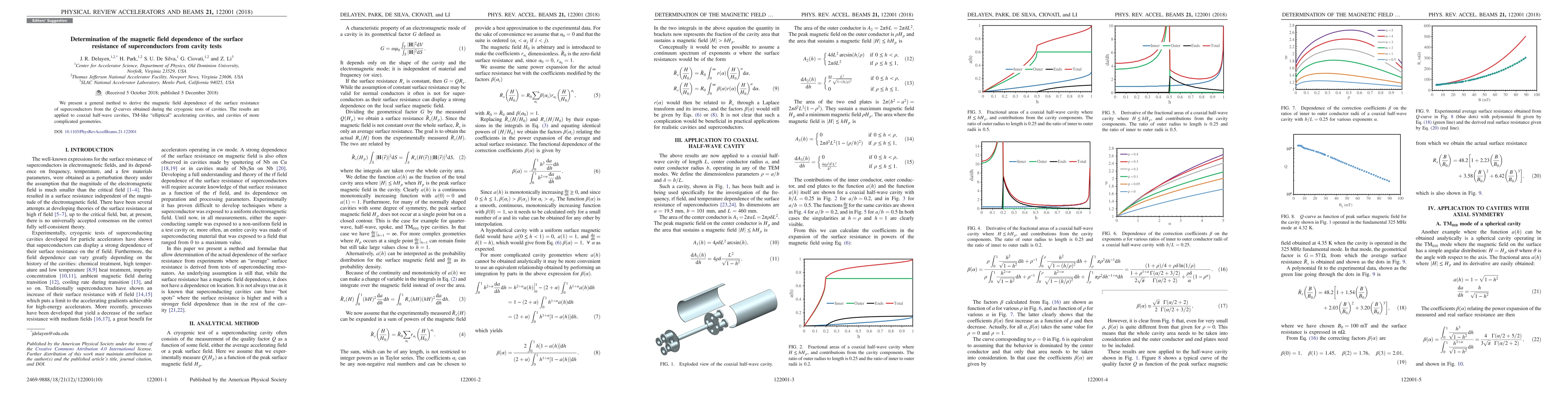 Thumbnail for Determination of the magnetic field dependence of the surface resistance
  of superconductors from cavity tests