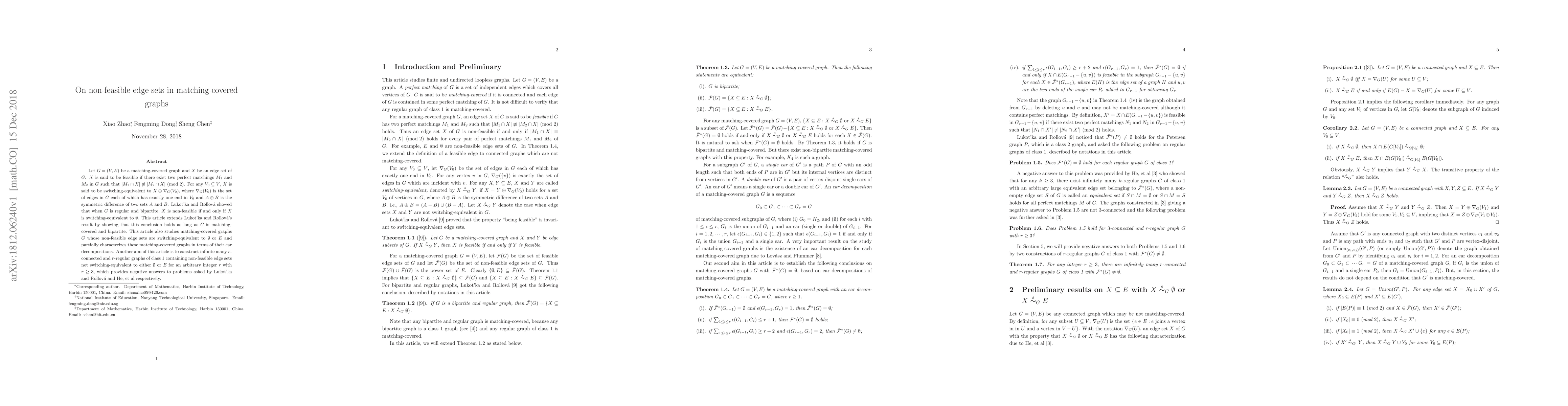 Thumbnail for On non-feasible edge sets in matching-covered graphs