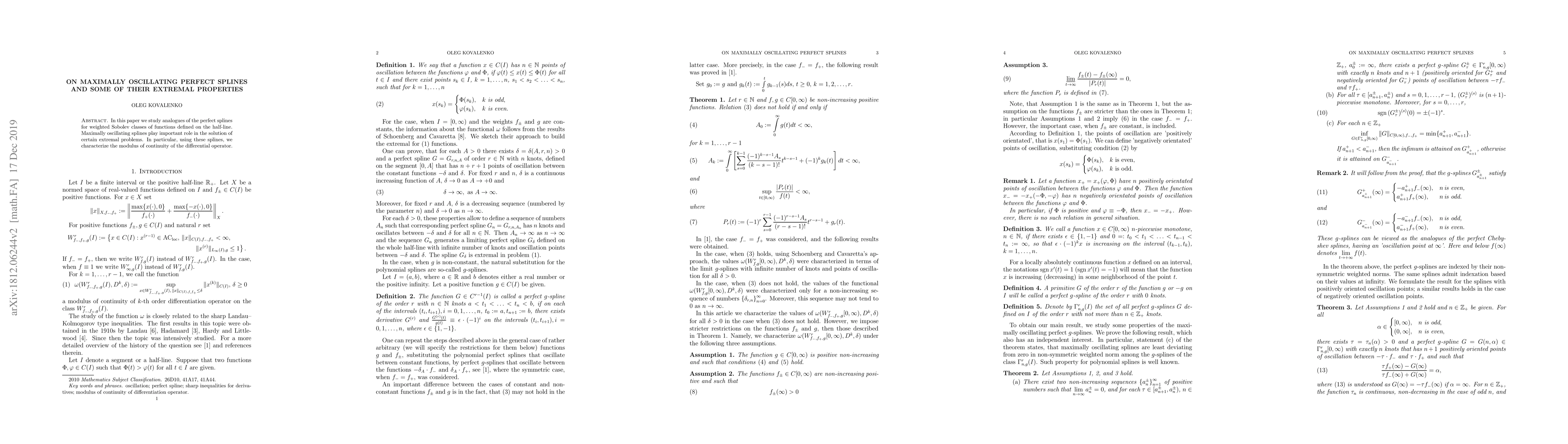 Thumbnail for On maximally oscillating perfect splines and some of their extremal
  properties