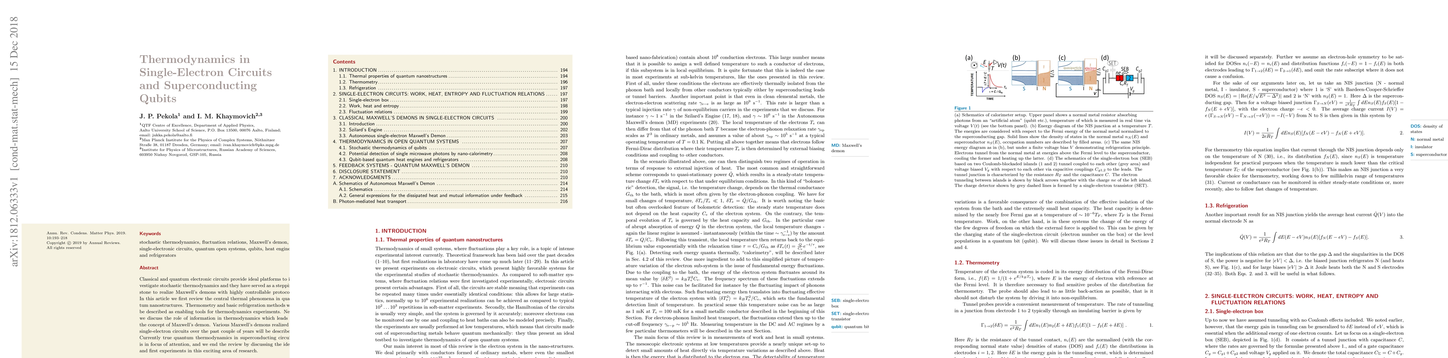 Thumbnail for Thermodynamics in Single-Electron Circuits and Superconducting Qubits