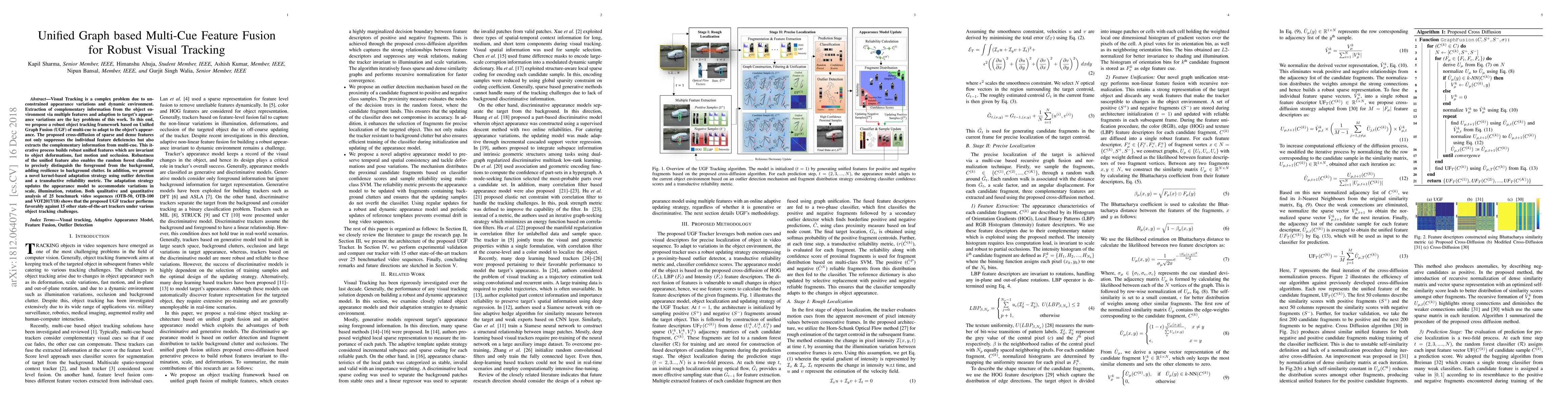 Thumbnail for Unified Graph based Multi-Cue Feature Fusion for Robust Visual Tracking
