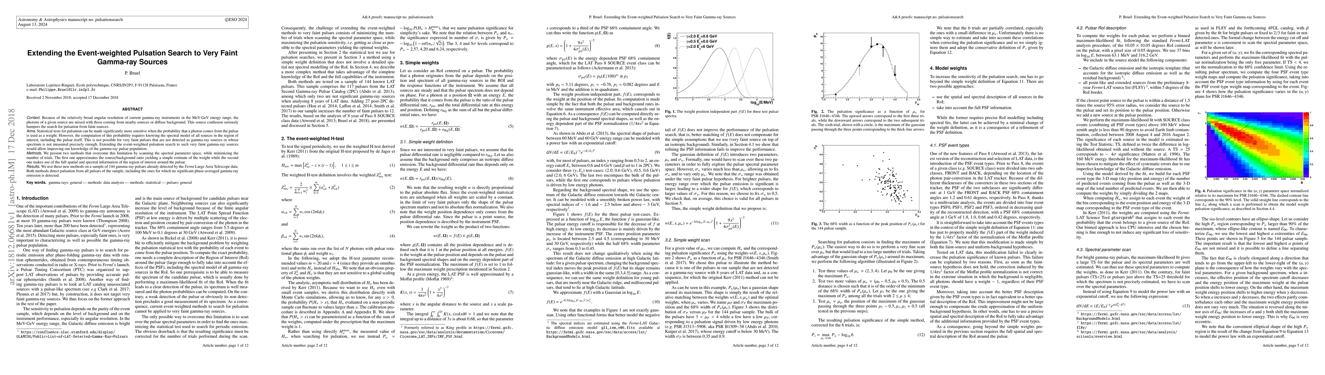Thumbnail for Extending the Event-weighted Pulsation Search to Very Faint Gamma-ray
  Sources