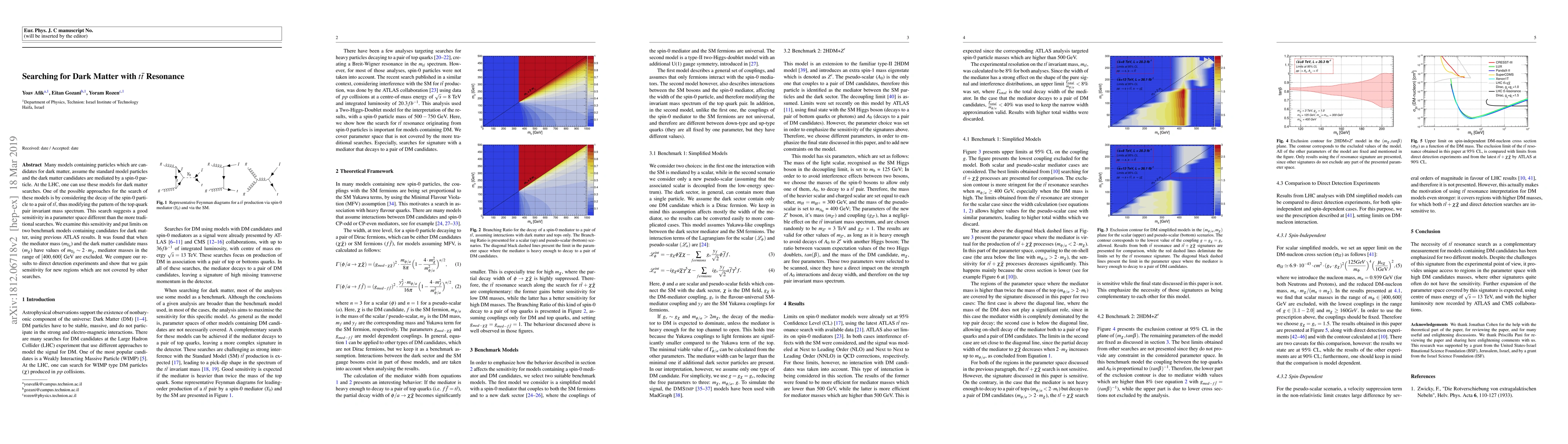 Thumbnail for Searching for Dark Matter with $t\overline{t}$ Resonance