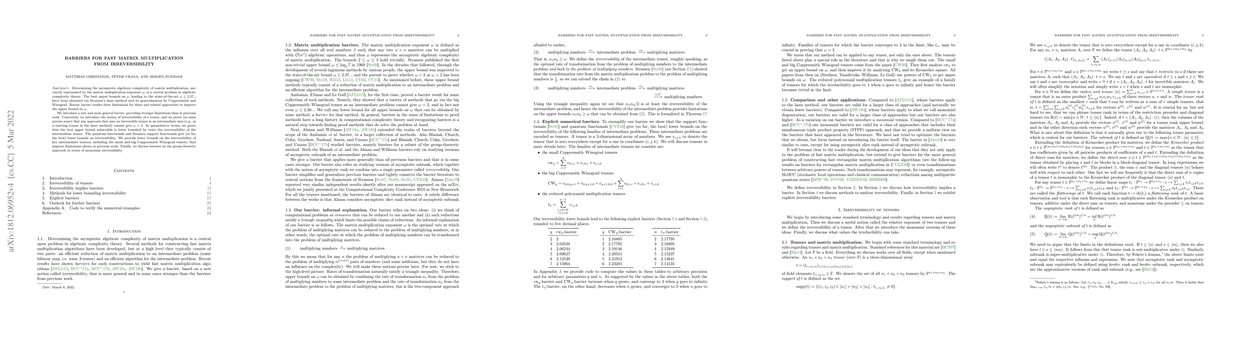Thumbnail for Barriers for fast matrix multiplication from irreversibility
