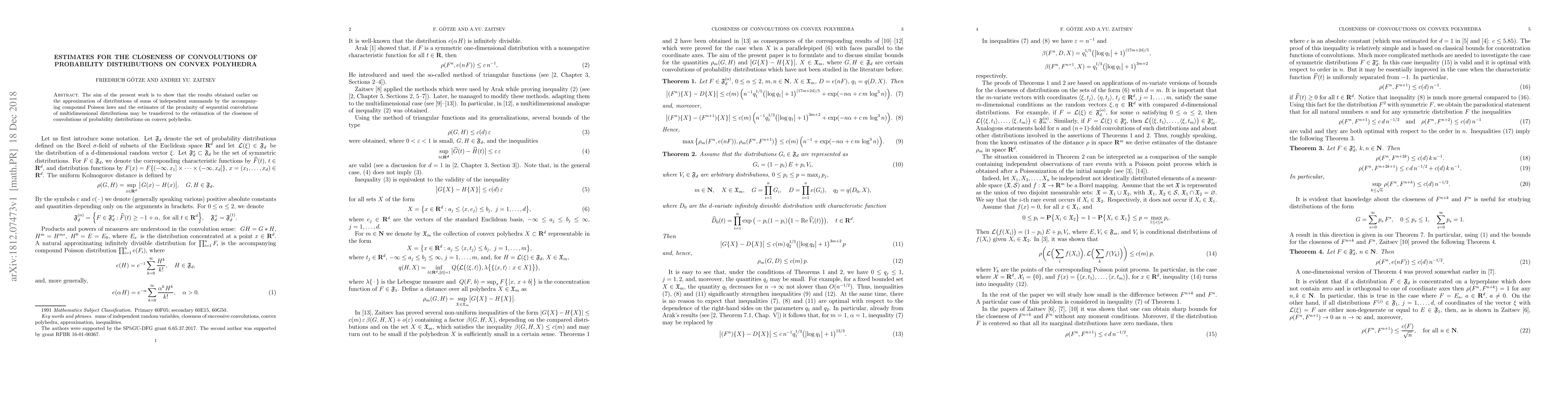 Thumbnail for Estimates for the closeness of convolutions of probability distributions
  on convex polyhedra