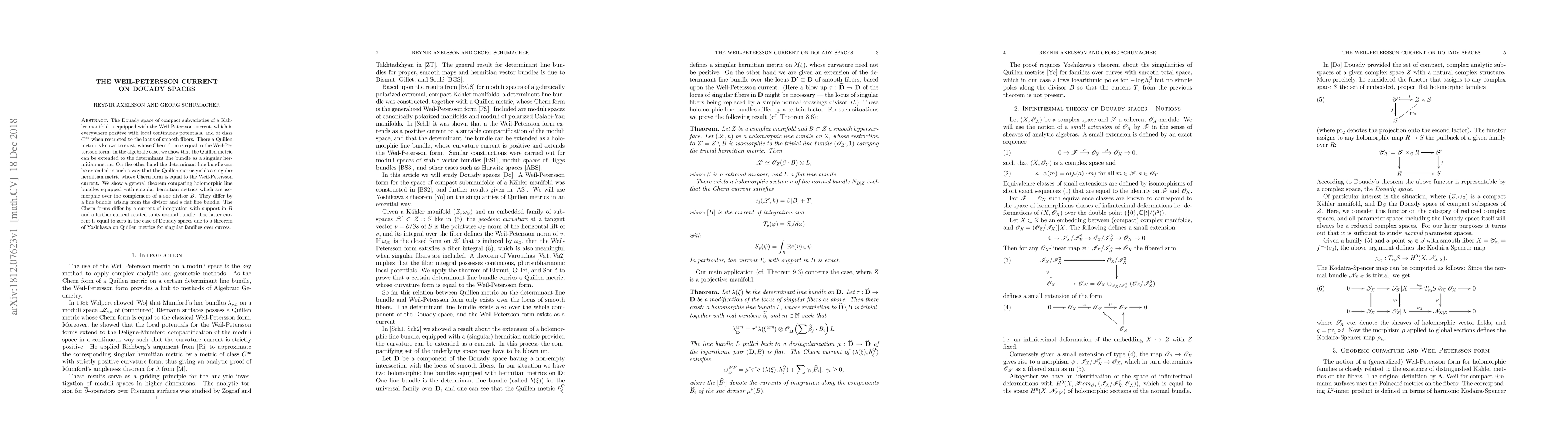 Thumbnail for The Weil-Petersson current on Douady spaces