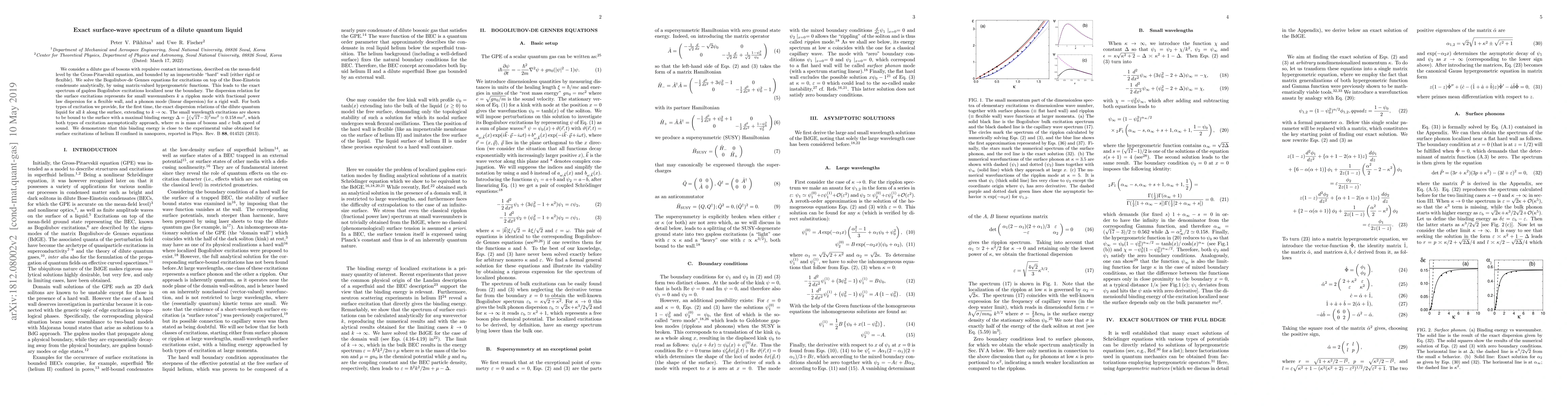 Thumbnail for Exact surface-wave spectrum of a dilute quantum liquid