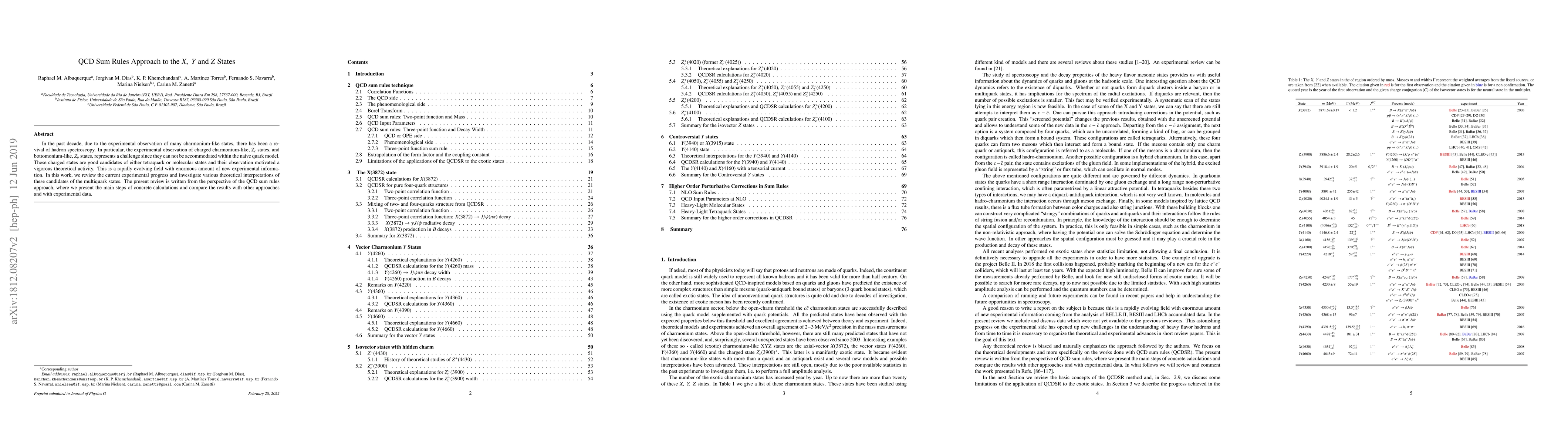 Thumbnail for QCD Sum Rules Approach to the $X,~Y$ and $Z$ States