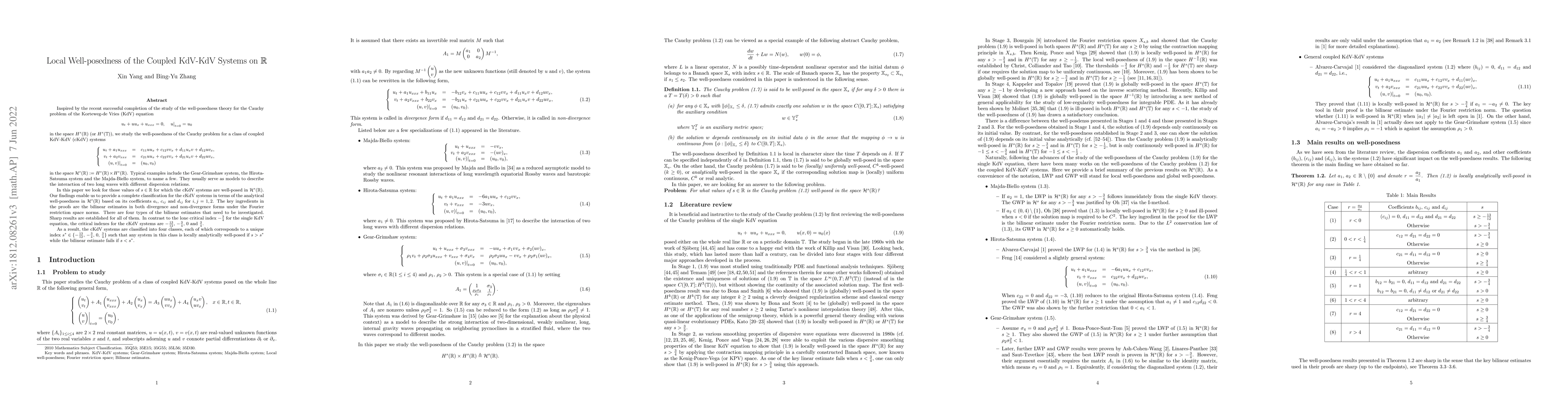 Thumbnail for Local Well-posedness of the Coupled KdV-KdV Systems on $\mathbb{R}$