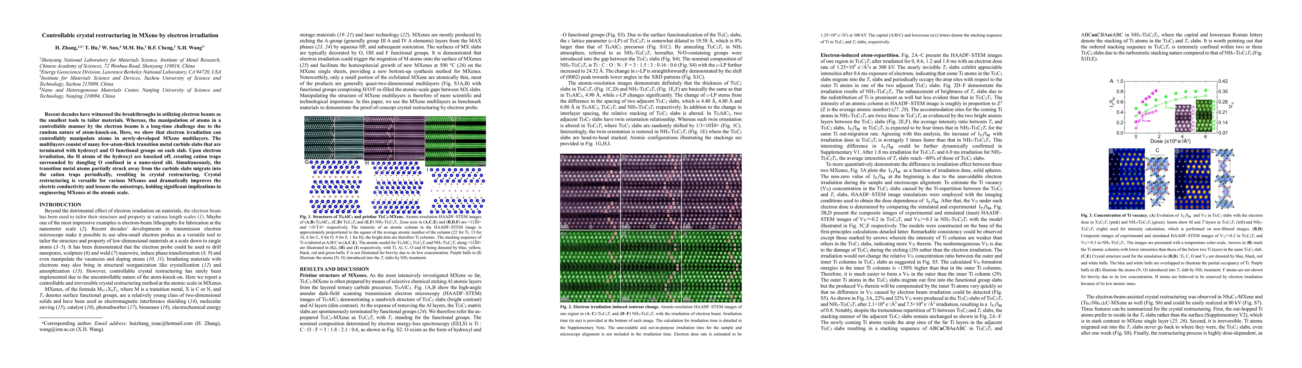 Thumbnail for Controllable crystal restructuring in MXene by electron irradiation