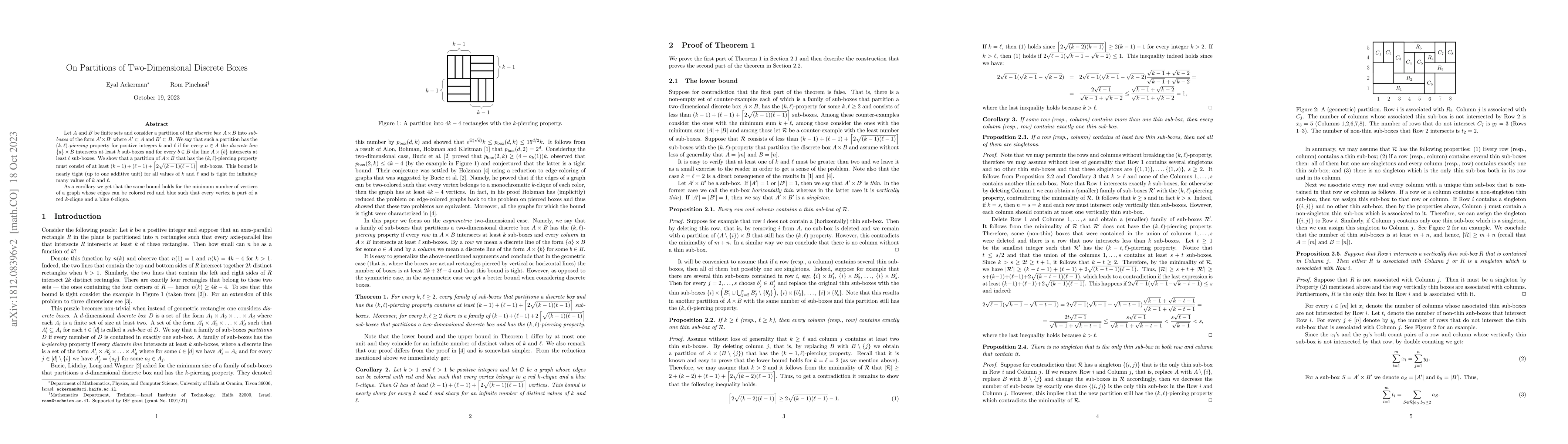 Thumbnail for On Partitions of Two-Dimensional Discrete Boxes