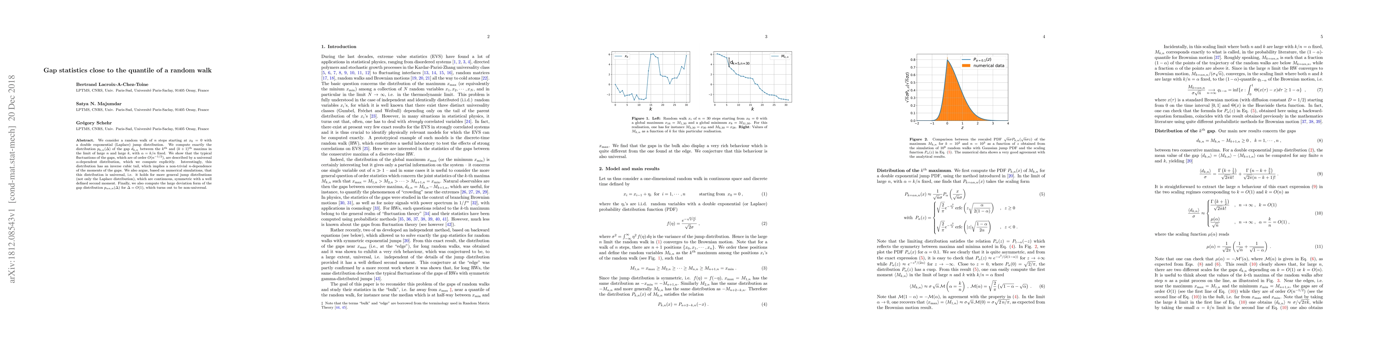 Thumbnail for Gap statistics close to the quantile of a random walk