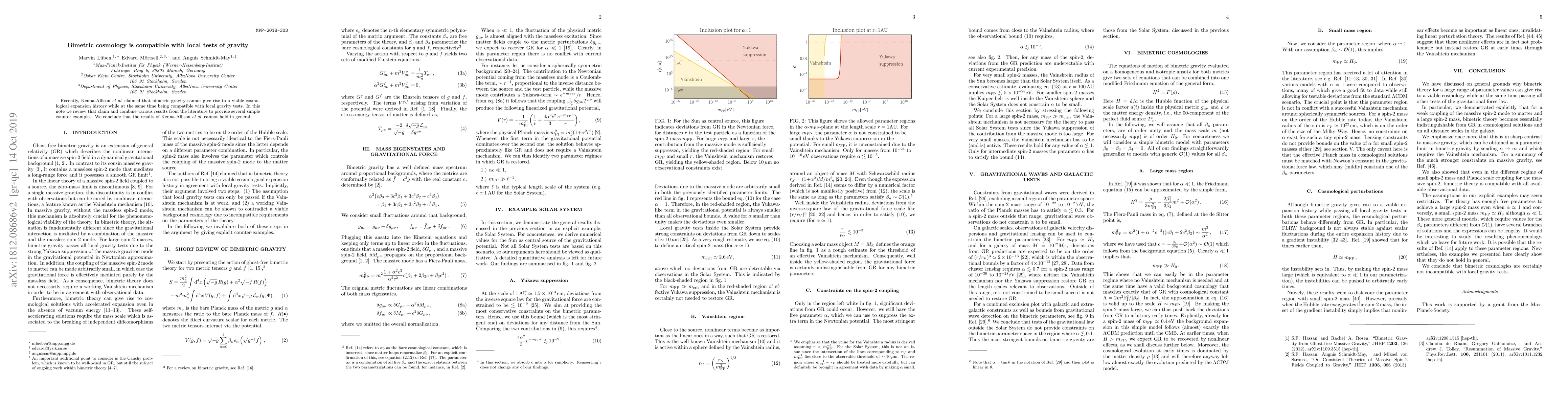 Thumbnail for Bimetric cosmology is compatible with local tests of gravity