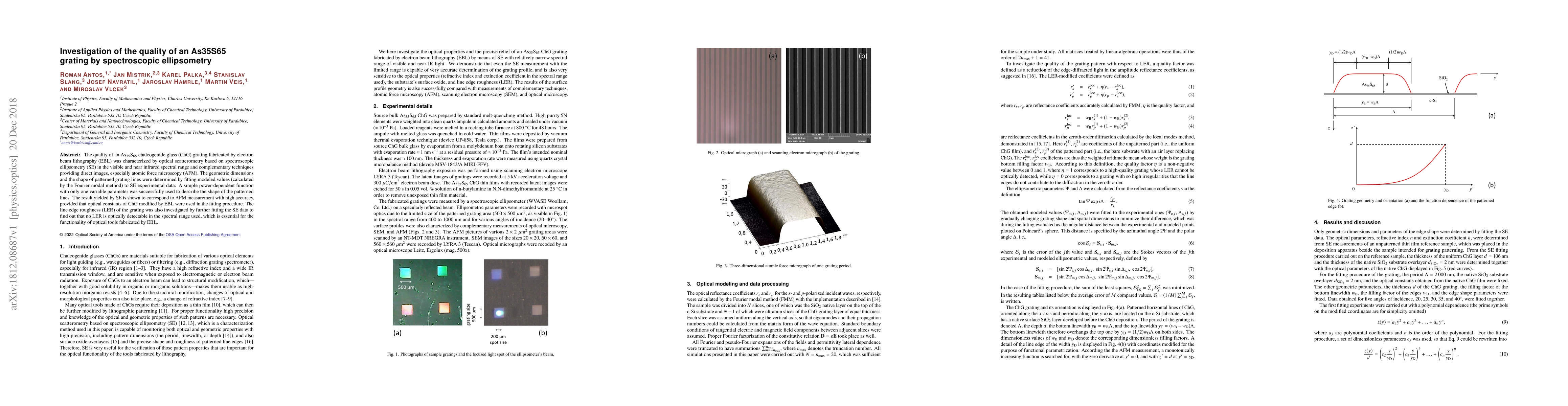 Thumbnail for Investigation of the quality of an As35S65 grating by spectroscopic
  ellipsometry
