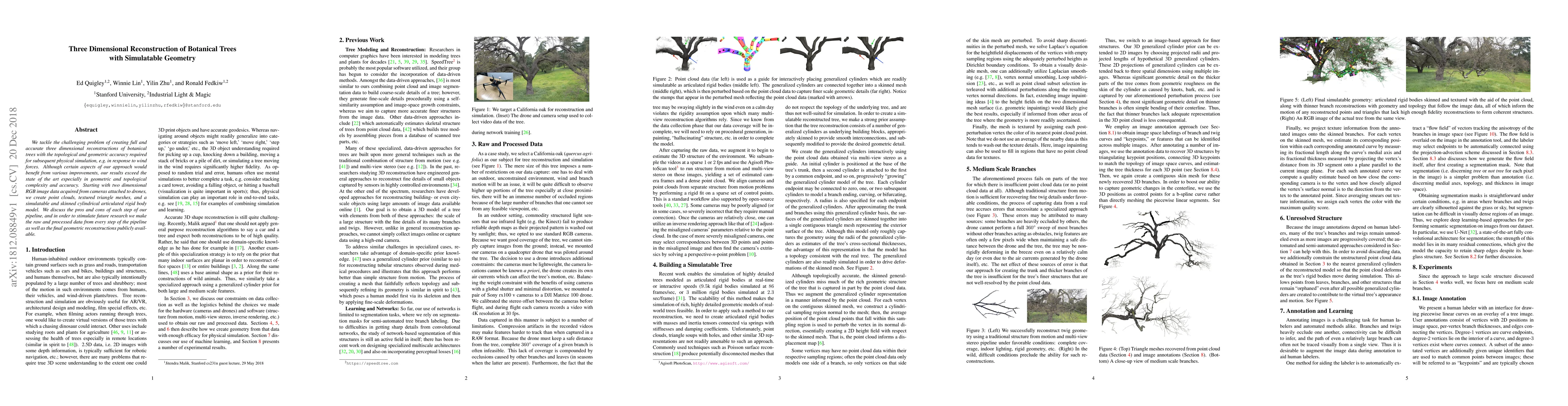 Thumbnail for Three Dimensional Reconstruction of Botanical Trees with Simulatable
  Geometry