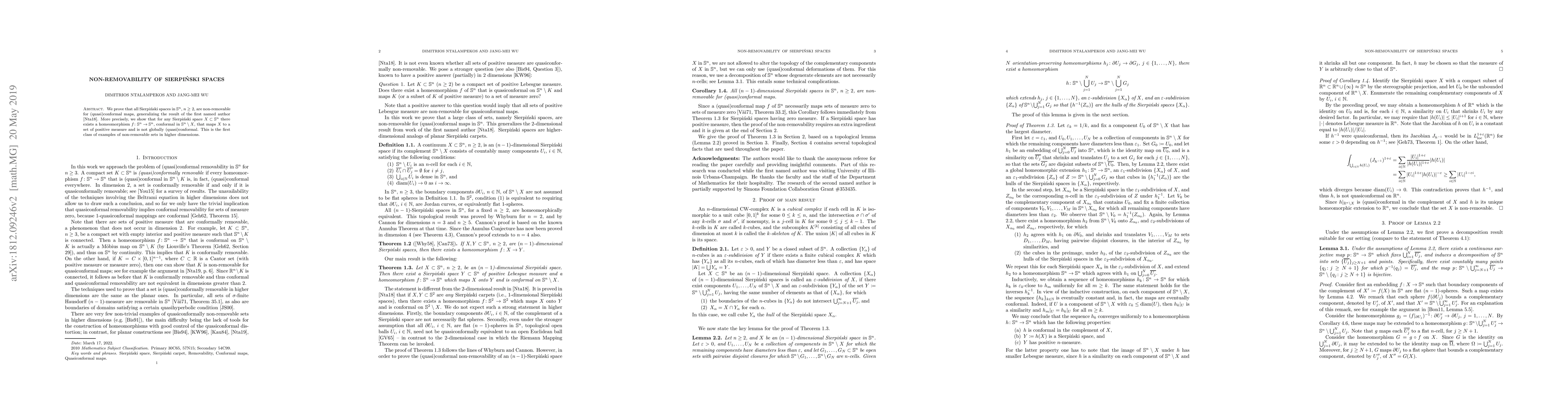 Thumbnail for Non-removability of Sierpinski spaces