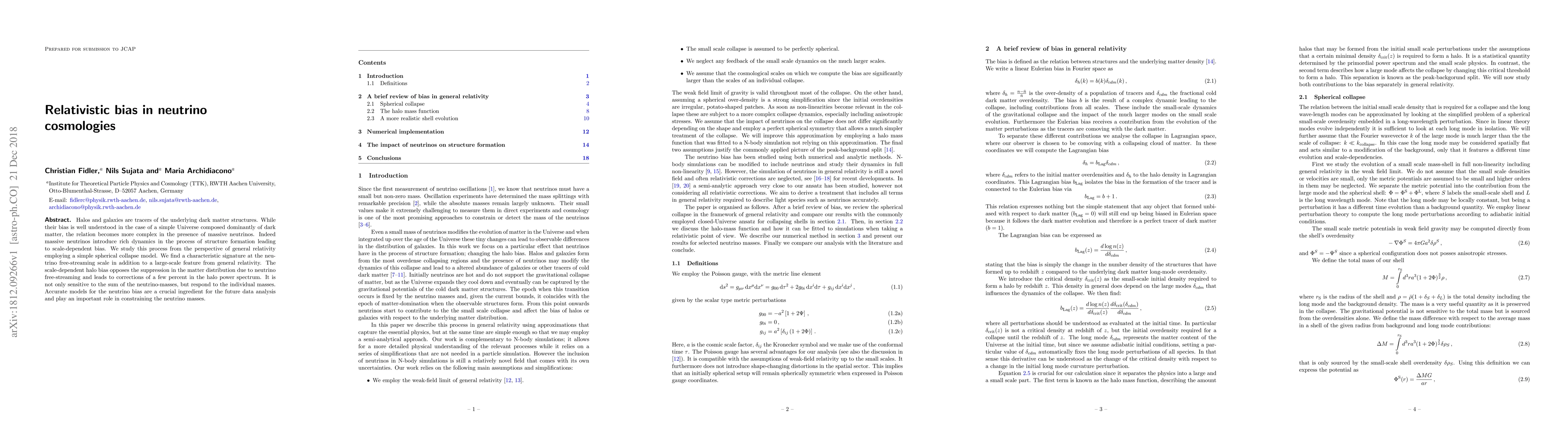 Thumbnail for Relativistic bias in neutrino cosmologies