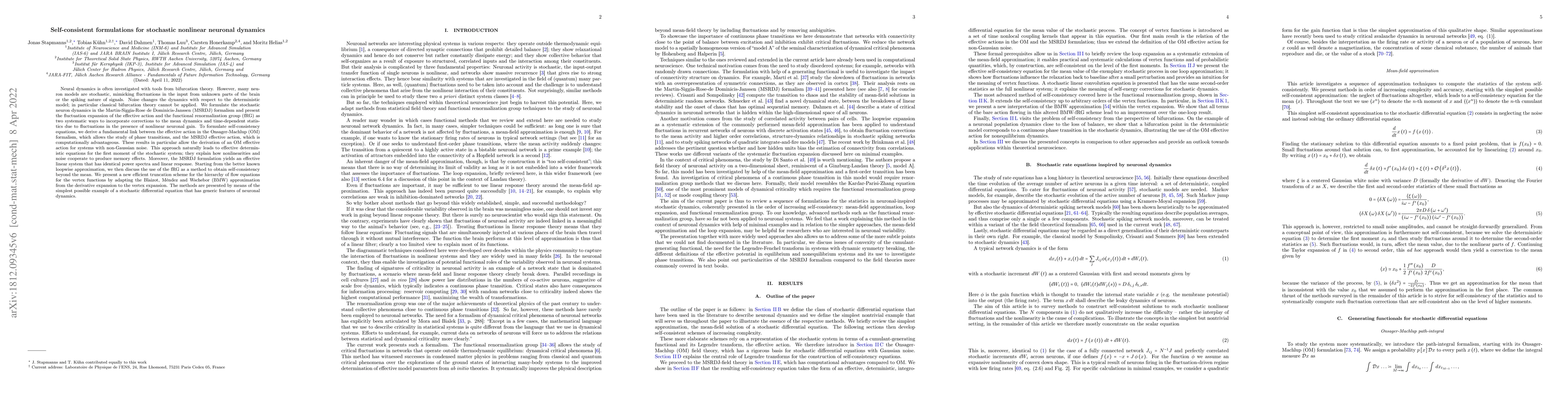 Thumbnail for Self-consistent formulations for stochastic nonlinear neuronal dynamics