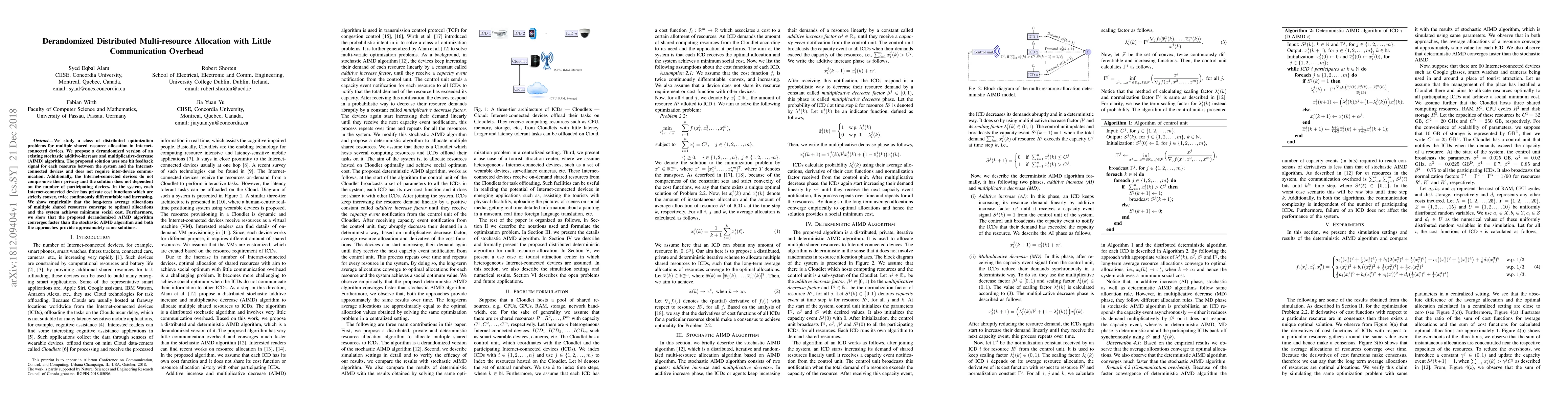 Thumbnail for Derandomized Distributed Multi-resource Allocation with Little
  Communication Overhead