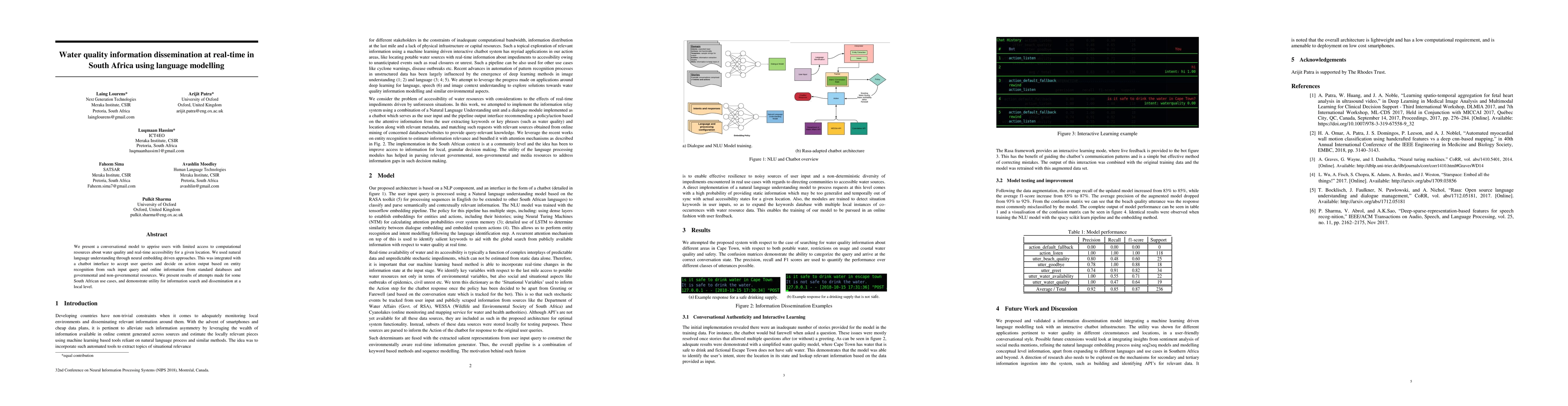 Thumbnail for Water quality information dissemination at real-time in South Africa
  using language modelling