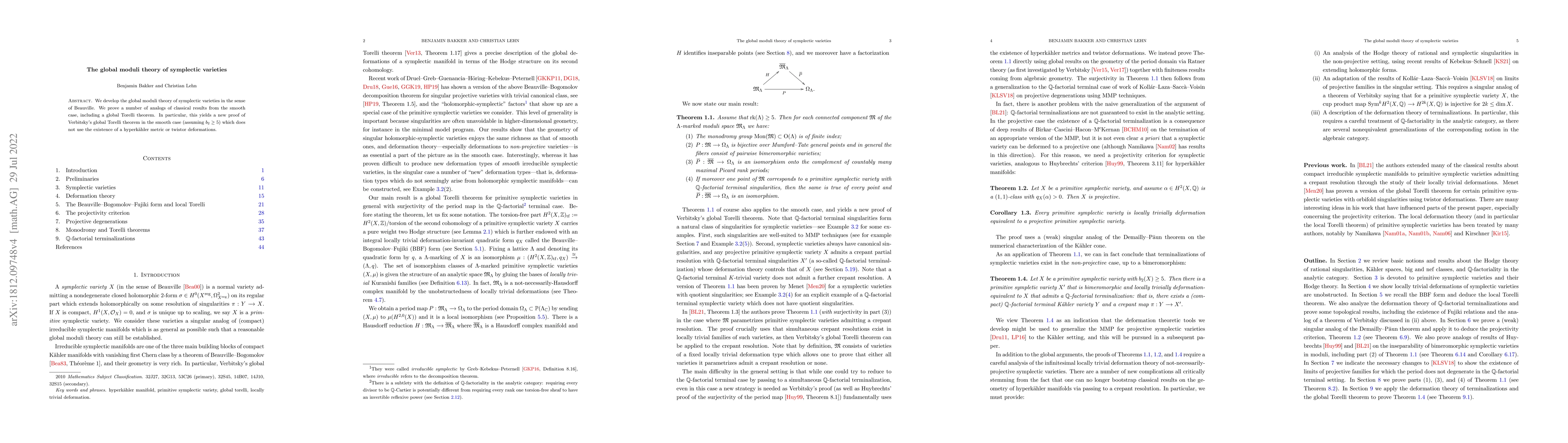 Thumbnail for The global moduli theory of symplectic varieties