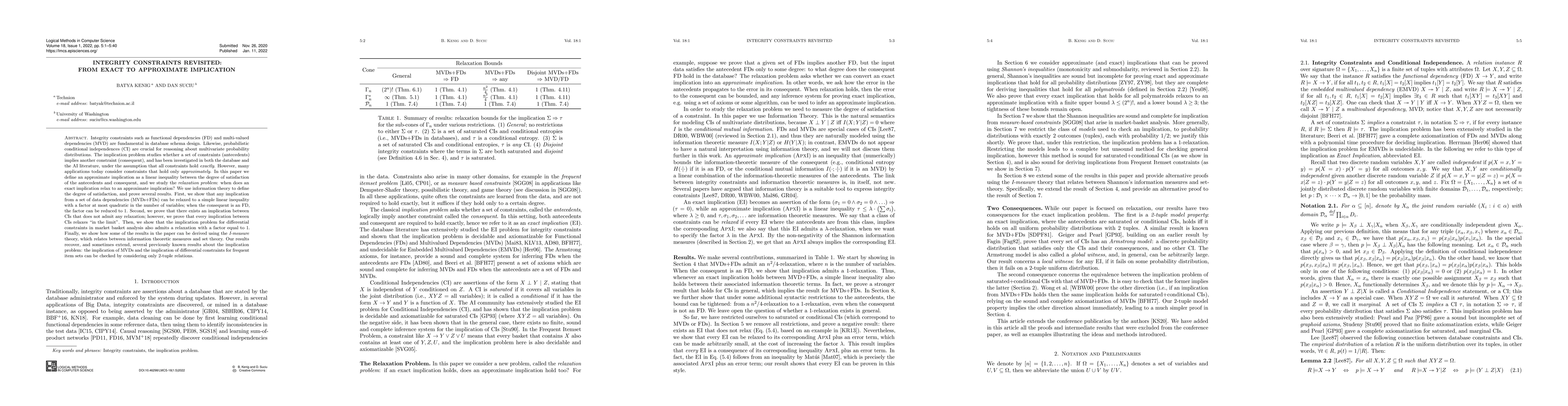Thumbnail for Integrity Constraints Revisited: From Exact to Approximate Implication