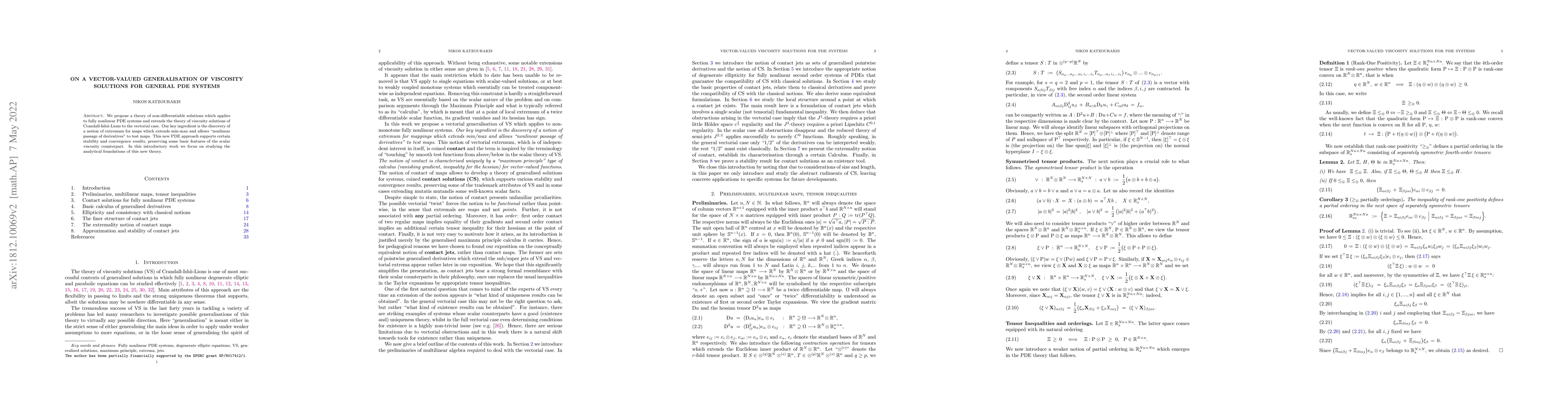 Thumbnail for On a vector-valued generalisation of viscosity solutions for general PDE
  systems