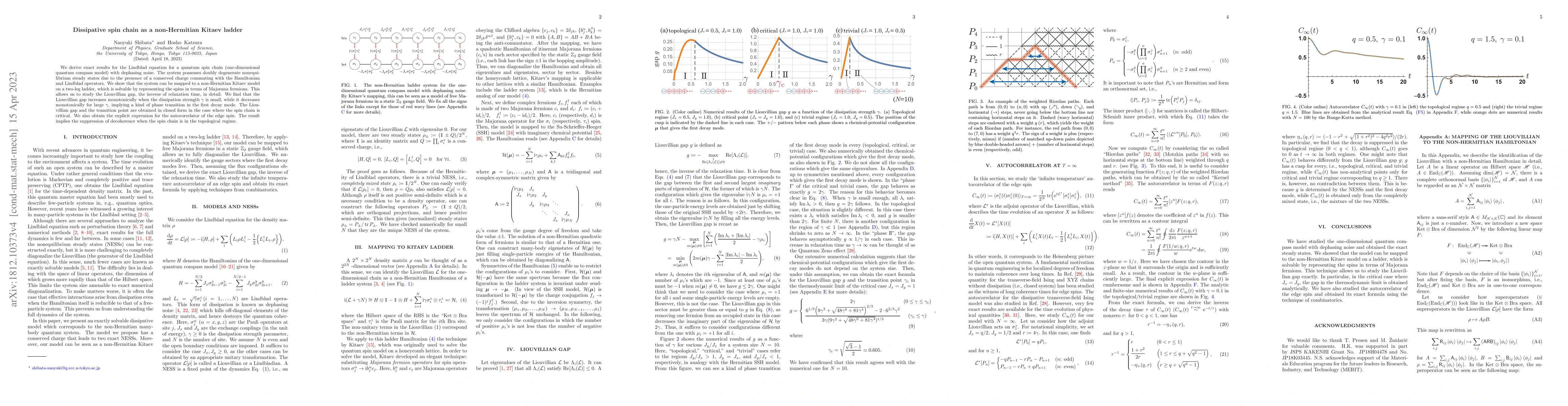 Thumbnail for Dissipative spin chain as a non-Hermitian Kitaev ladder