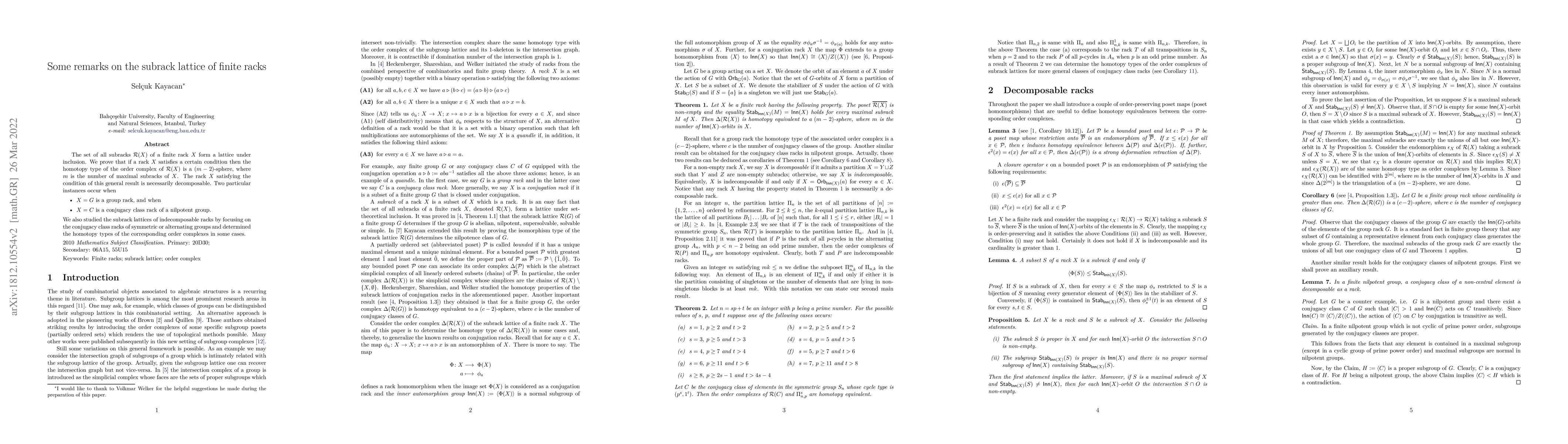 Thumbnail for Some remarks on the subrack lattice of finite racks