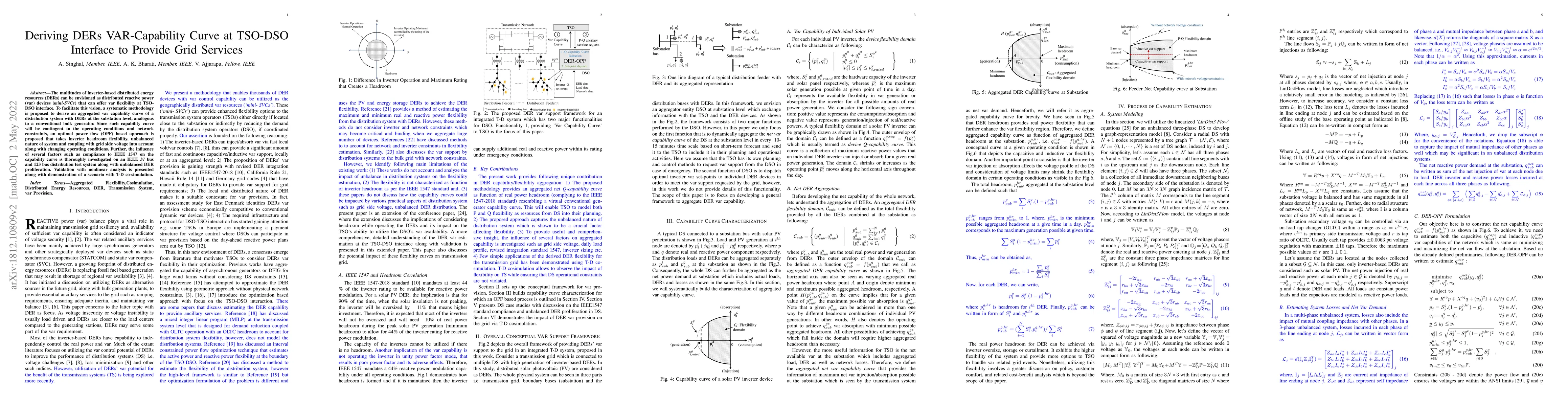 Thumbnail for Deriving DERs VAR-Capability Curve at TSO-DSO Interface to Provide Grid
  Services