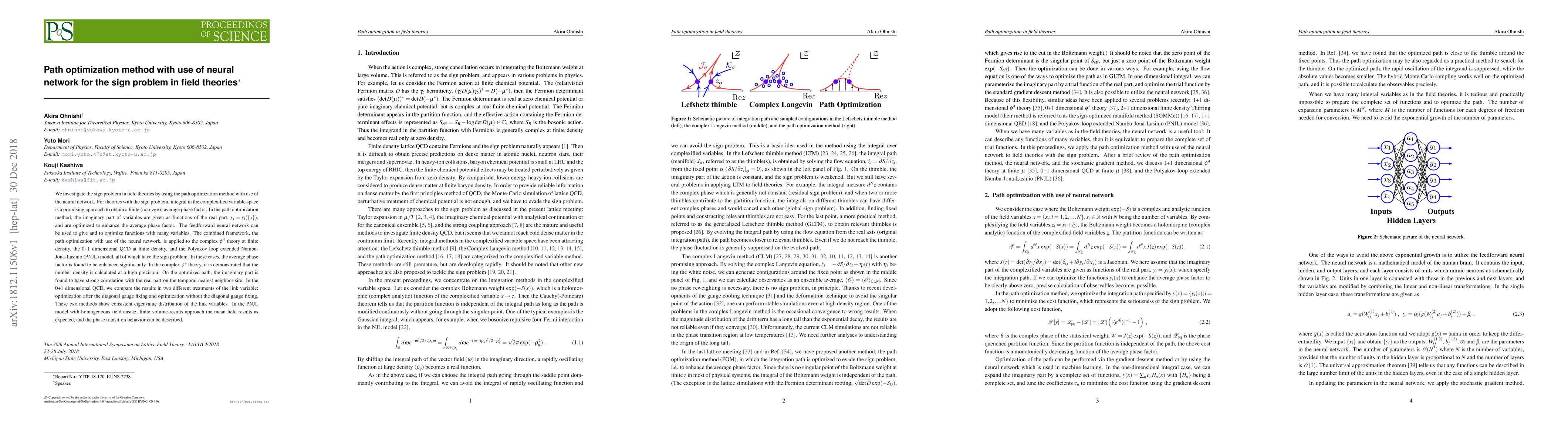 Thumbnail for Path optimization method with use of neural network for the sign problem
  in field theories