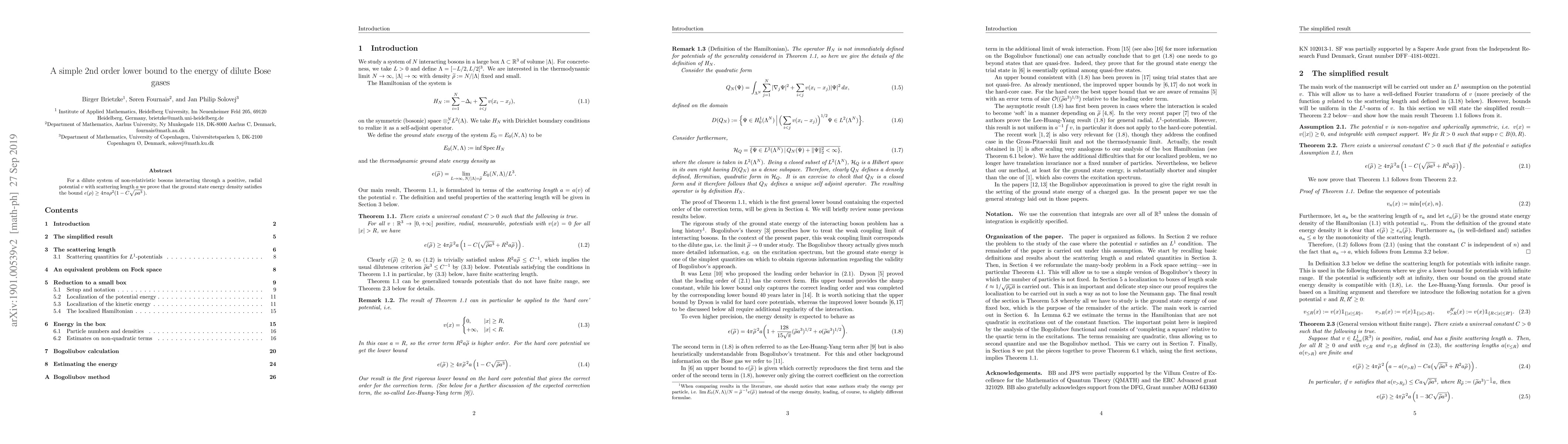 Thumbnail for A simple 2nd order lower bound to the energy of dilute Bose gases