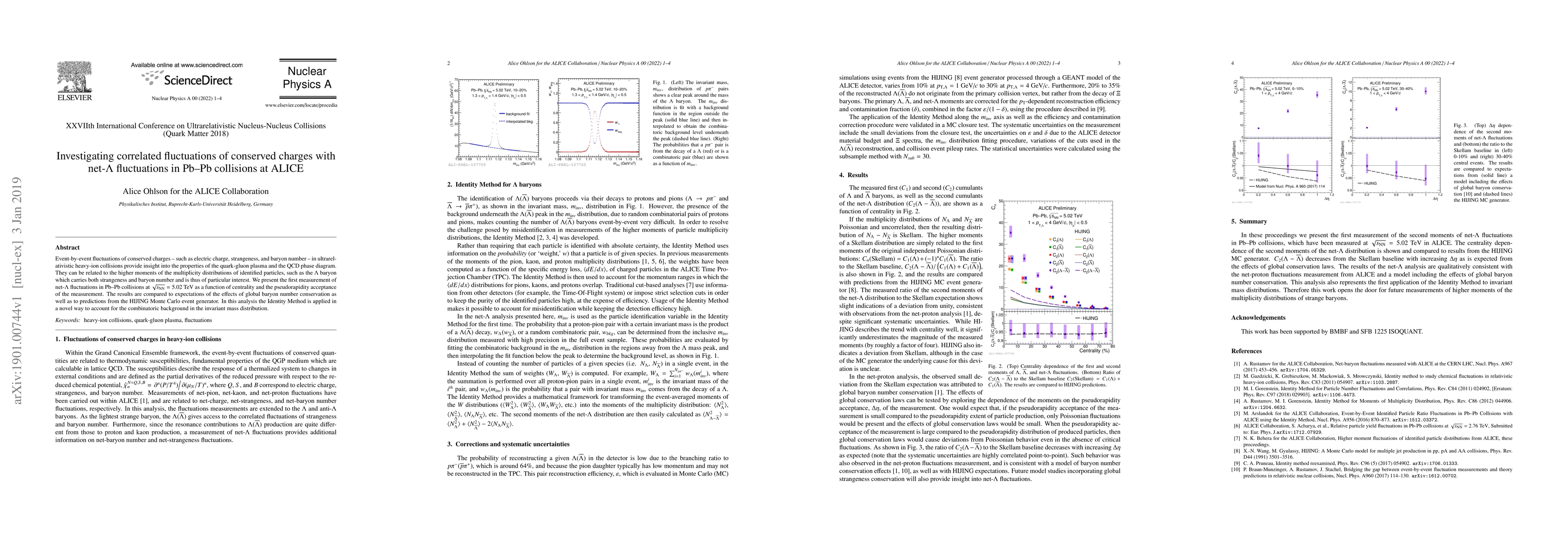 Thumbnail for Investigating correlated fluctuations of conserved charges with
  net-$\Lambda$ fluctuations in Pb-Pb collisions at ALICE