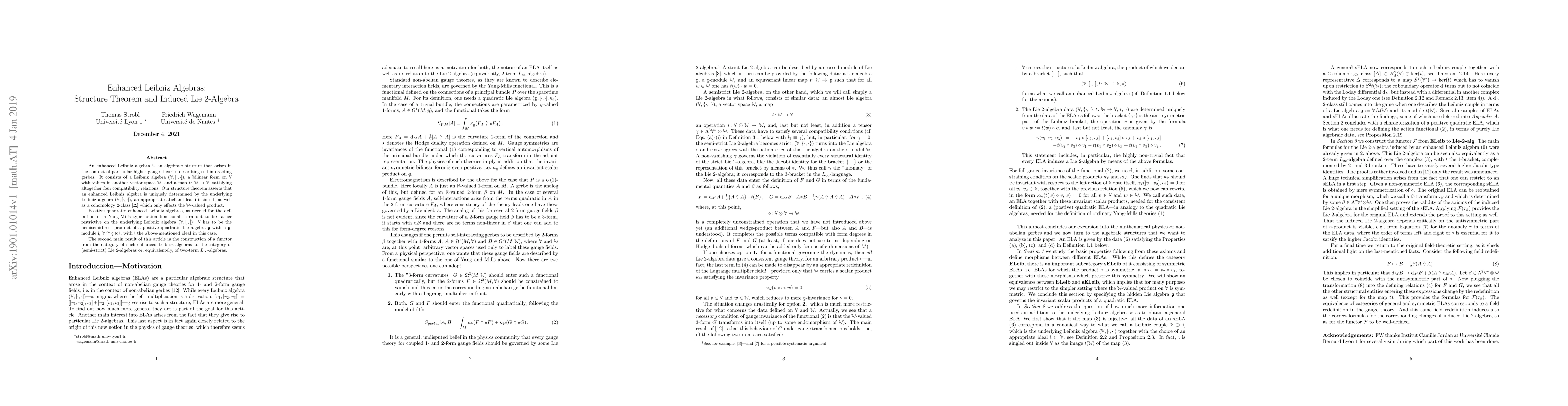 Thumbnail for Enhanced Leibniz Algebras: Structure Theorem and Induced Lie 2-Algebra
