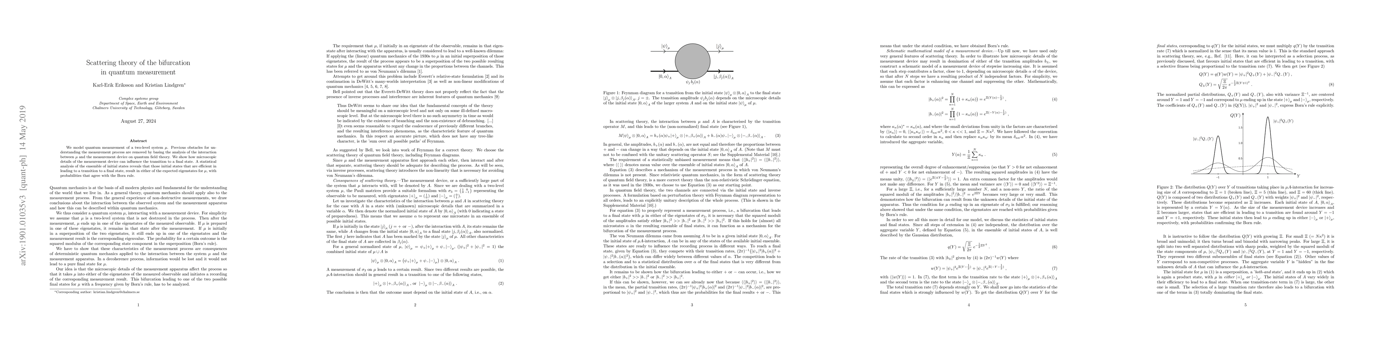 Thumbnail for Scattering theory of the bifurcation in quantum measurement