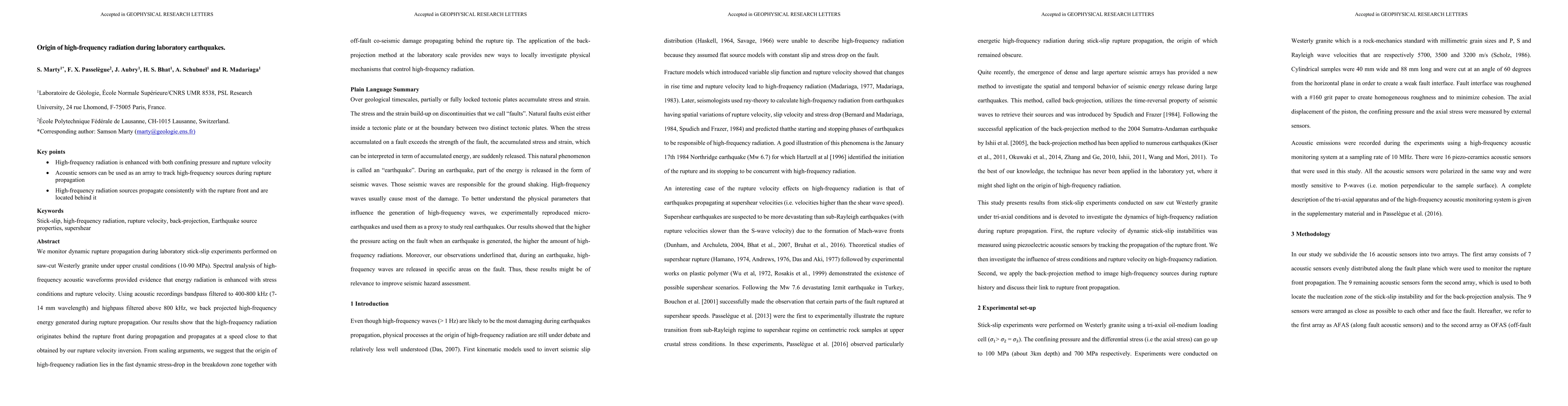 Thumbnail for On the origin of thigh-frequency radiation in experimental earthquakes