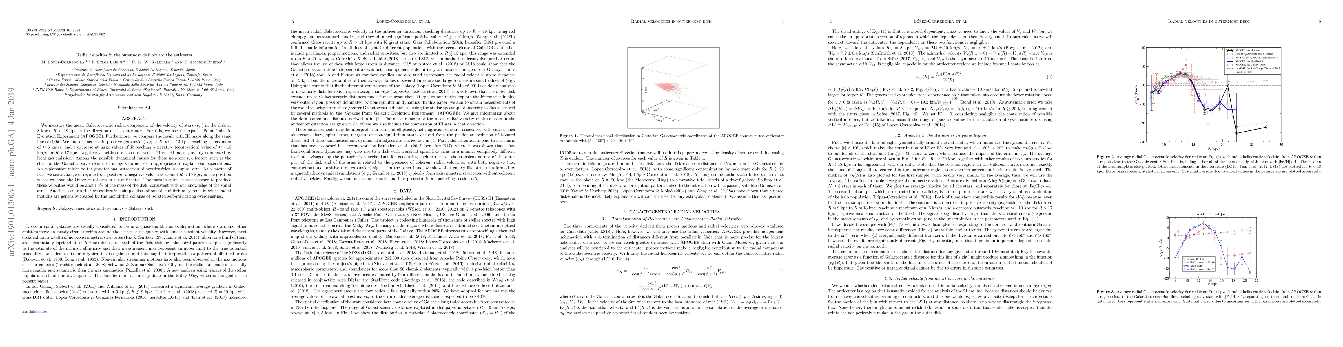 Thumbnail for Radial velocities in the outermost disk toward the anticenter