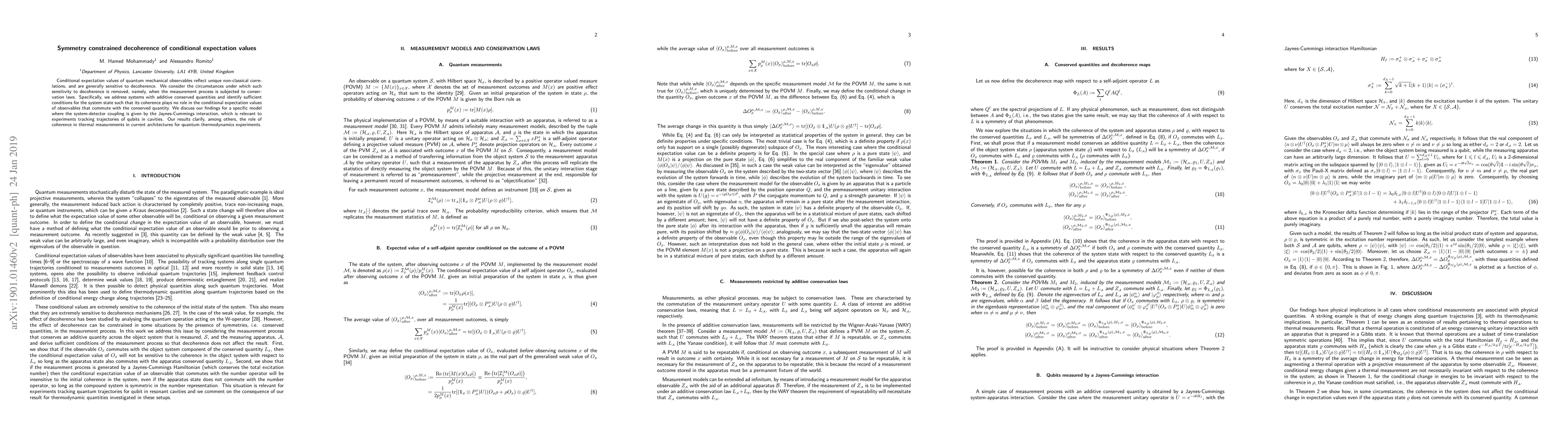 Thumbnail for Symmetry constrained decoherence of conditional expectation values