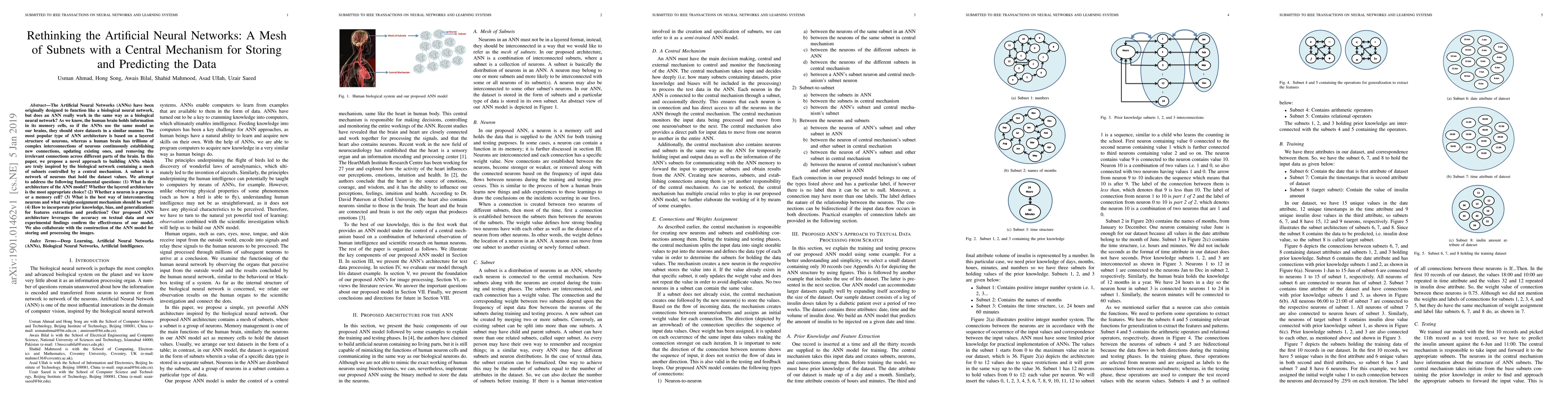 Thumbnail for Rethinking the Artificial Neural Networks: A Mesh of Subnets with a
  Central Mechanism for Storing and Predicting the Data