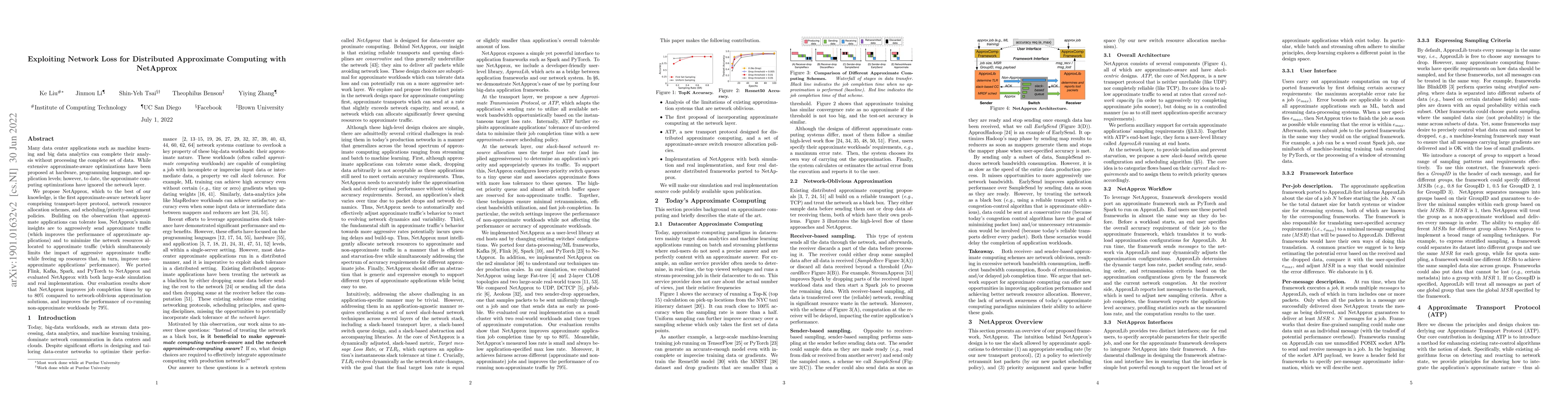 Thumbnail for Exploiting Network Loss for Distributed Approximate Computing with
  NetApprox