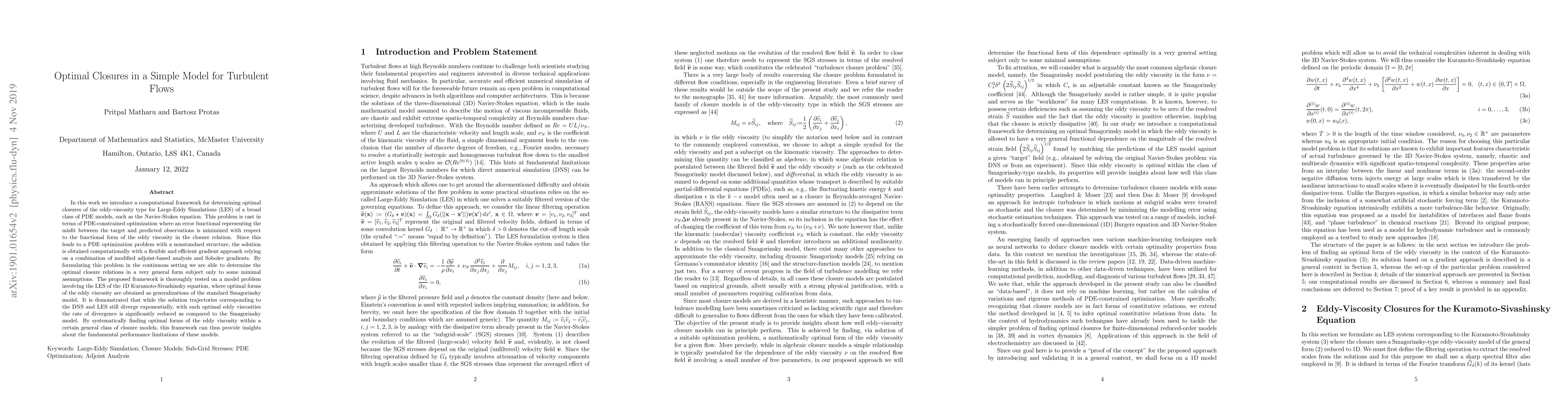 Thumbnail for Optimal Closures in a Simple Model for Turbulent Flows