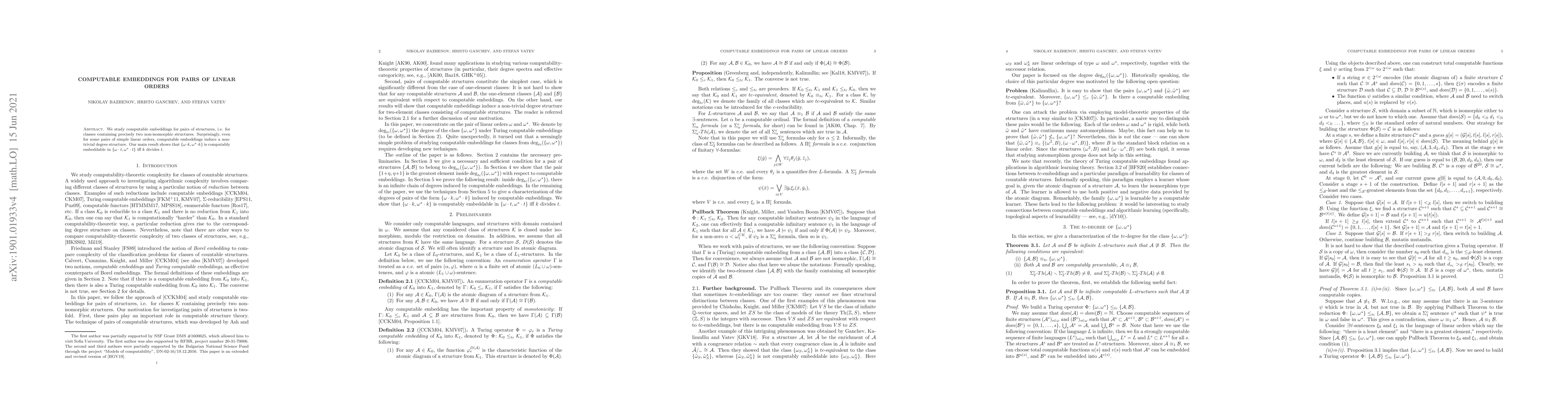 Thumbnail for Computable embeddings for pairs of linear orders