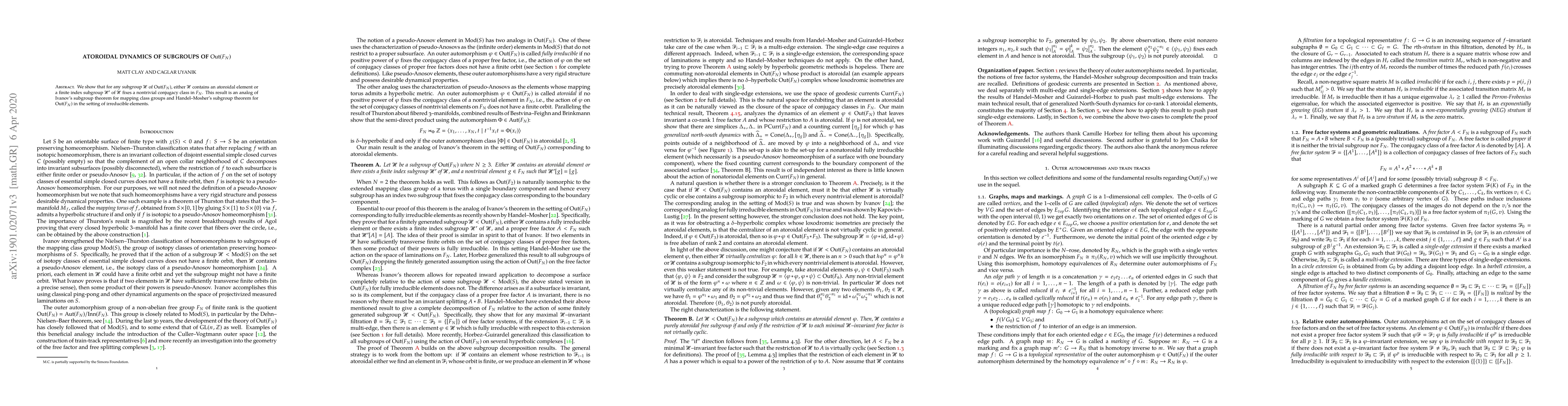Thumbnail for Atoroidal dynamics of subgroups of Out(F_N)