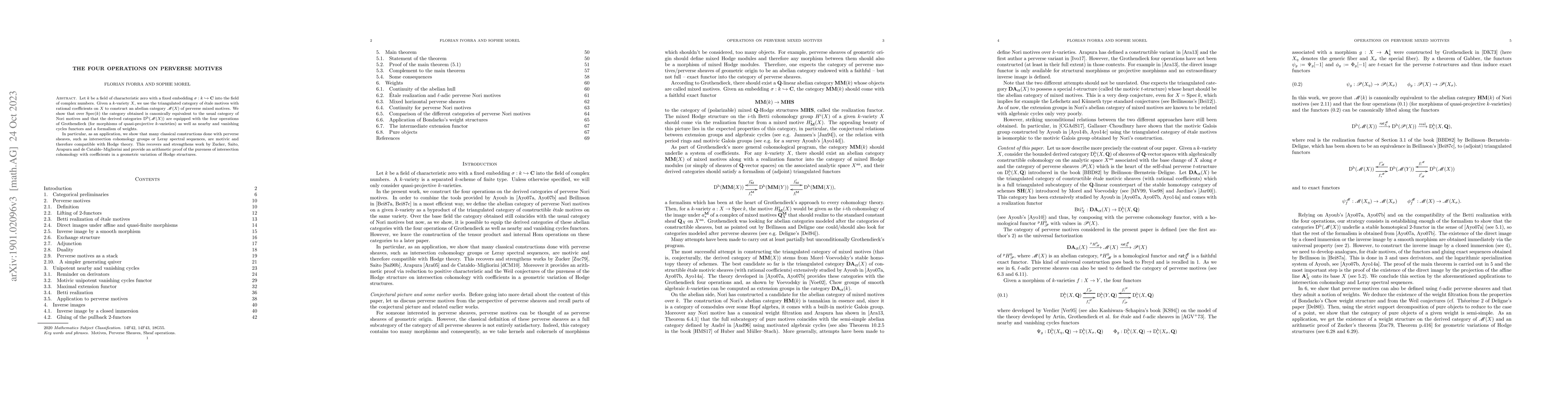 Thumbnail for The four operations on perverse motives