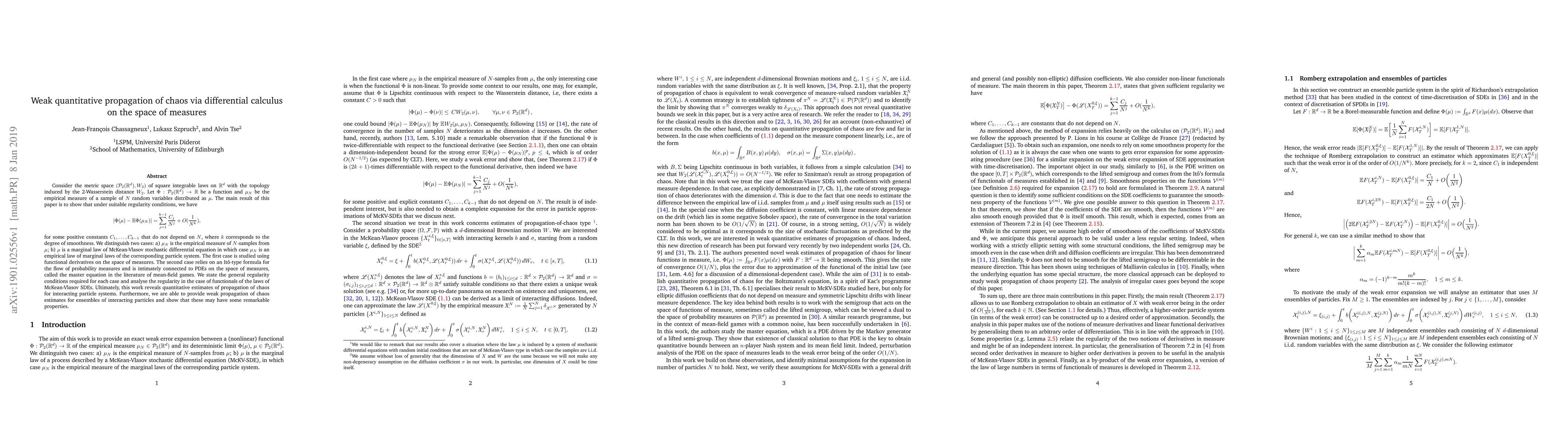 Thumbnail for Weak quantitative propagation of chaos via differential calculus on the
  space of measures