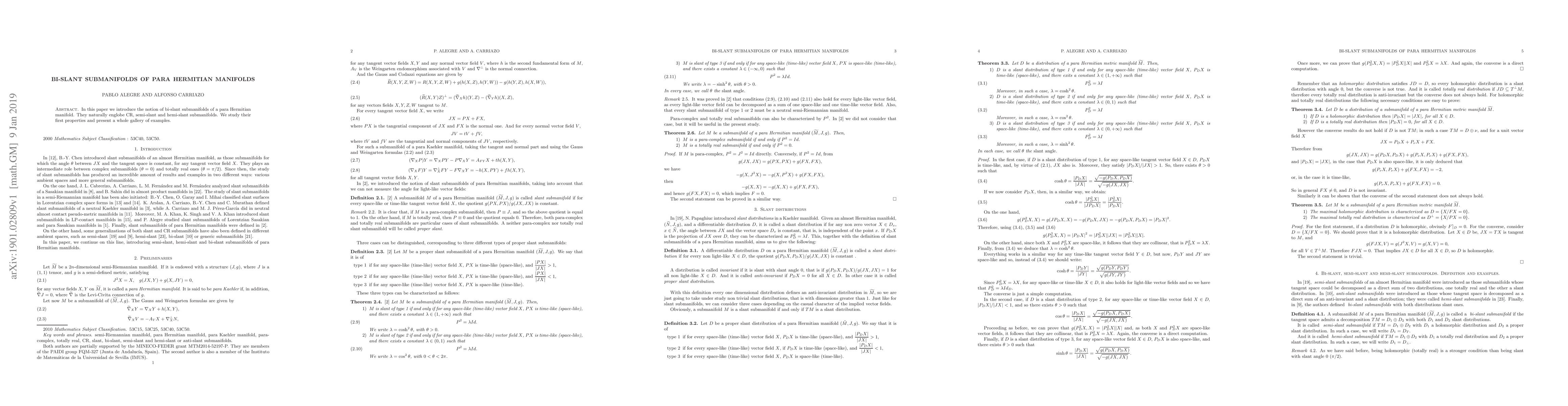 Thumbnail for Bi-slant submanifolds of para Hermitian manifolds