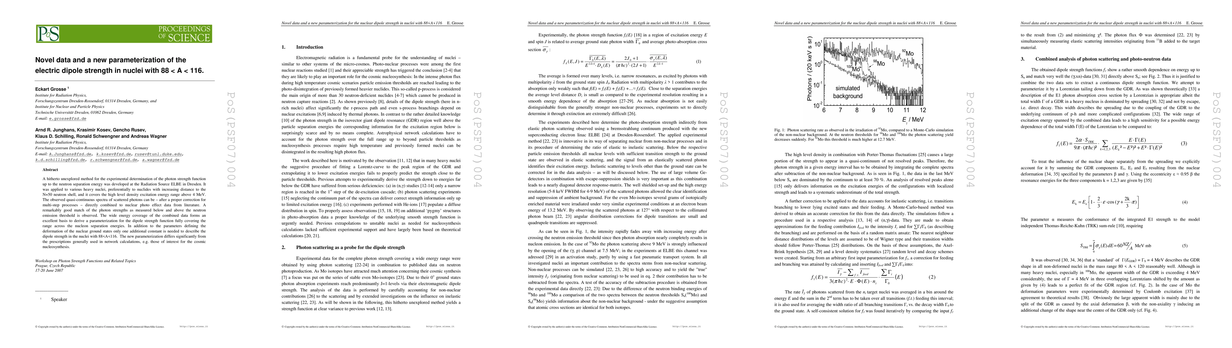 Thumbnail for Novel data and a new parametrization of the electric dipole strength in
  nuclei with 88 < A < 116